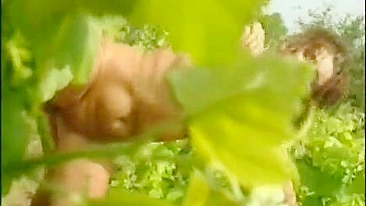 Vintage XXX video of slutty mom copulating with stud in fresh air