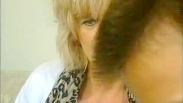 Blonde mom with huge XXX knockers shares hard dick with her bestie