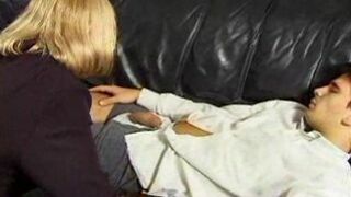 Boy with big XXX cock lured into anal sex with girlfriend's mom