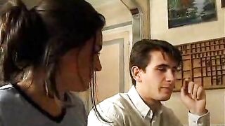 Boy with big XXX cock lured into anal sex with girlfriend's mom