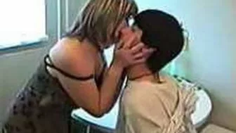 Pretty mom seduces daughter's new boyfriend right in XXX kitchen