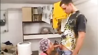 Comely mom has her XXX ass screwed by daughter's impudent boyfriend