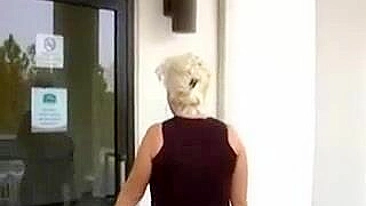 Gorgeous blond mom displays her XXX knockers in special compilation