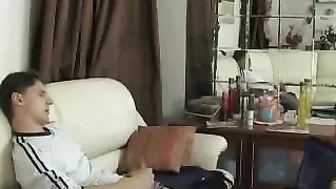 Luxurious mom catches guy jerking off and lures into ardent XXX affair