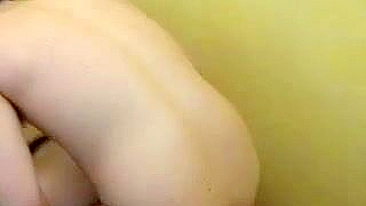 Chubby Russian mom and stepson meet on the stairs for XXX quickie