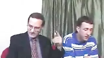 Hot blond mom with XXX jugs uses stepson's bulge for own pleasure