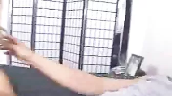 Hot blond mom with XXX jugs uses stepson's bulge for own pleasure