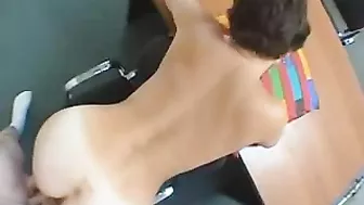 Short-haired mom strips naked and gets drilled at XXX audition