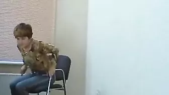 Short-haired mom strips naked and gets drilled at XXX audition