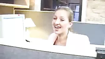 Busty mom lures new coworker into hot XXX encounter right in office