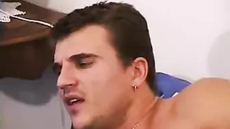 Nerdy French mom wakes up stepson and has fun with his XXX boner