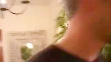 After doing chores boy analyzes French blond mom with juicy XXX tits