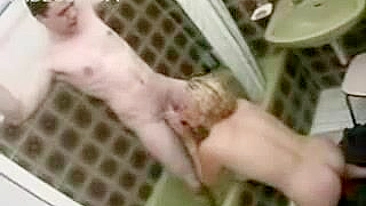 Blonde mom washes stepson in XXX shower then gets drilled by him