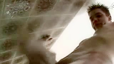 Blonde mom washes stepson in XXX shower then gets drilled by him