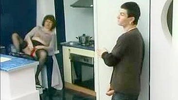 Pretty Russian mom enjoys XXX affair with son's handsome best friend