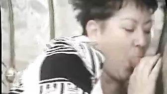 Short-haired German mom enjoys XXX quickie with stud in bedroom