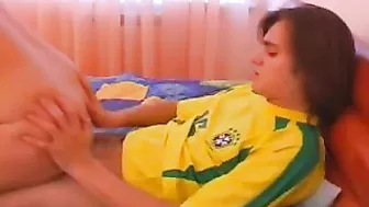 Best player rewarded by friend's blonde mom with natural XXX jugs