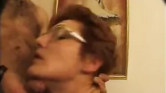 Naughty French mom double penetrated during XXX threeway with boys