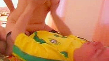 After soccer guy has power to fuck XXX pussy of chubby mature mom