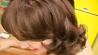 Hot mom surprises stepson and they have XXX encounter in kitchen