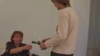 Pretty mom celebrates birthday by having fun with stepson's XXX cock