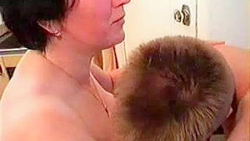 Angry Russian mom punishes son's friend with sex for XXX spying