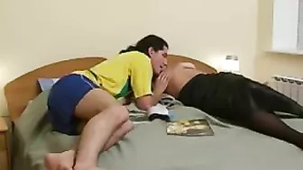 Dirty XXX mom gargles a younger phallus and gets properly fucked