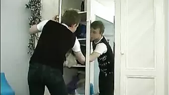 Strict mature mom disciplines kinky stepson with XXX face-sitting