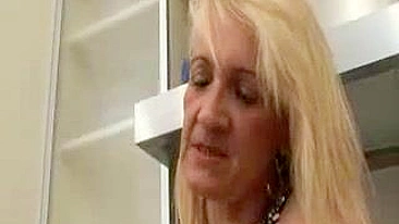 Uninhibited XXX stepmom with big breasts copulates with horny son