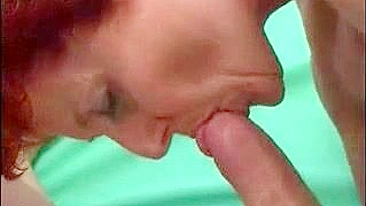 Young guy enjoys special dick XXX massage and sex with ginger mom