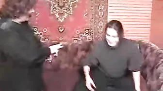 Fat Russian mom drinks vodka and copulates with stepson in XXX clip