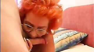 Young man likes to have wild sex with his red-haired XXX stepmom