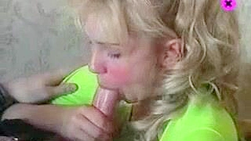 Cute blonde mom taking younger XXX pecker into mouth and vagina