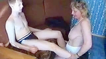Chesty Russian mom can't help seducing stepson on kinky XXX fucking