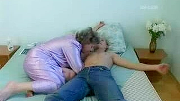 Horny Russian XXX mom likes to invite stepson to her bedroom to fuck