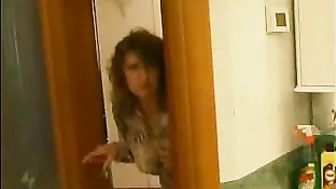 Russian mom spies on the showering stepson and uses his XXX dick