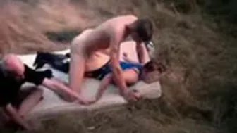 Naked mom gets her XXX twat banged hard outdoors in amateur orgy