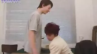 Student uses his XXX dick to pass the exam with slutty professor