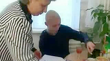 Skinny bald guy uses XXX twat of experienced stepmom to the fullest