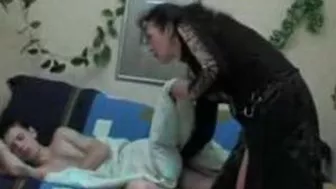 Teen boy satisfies lustful XXX mom in a sexual way in the morning