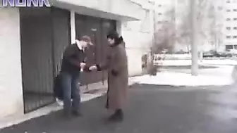 Three young dudes coaxed sexy mom on having XXX gangbang at home