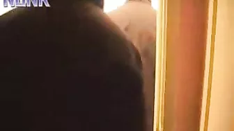 Three young dudes coaxed sexy mom on having XXX gangbang at home