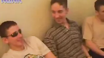 Three young dudes coaxed sexy mom on having XXX gangbang at home Three young dudes coaxed sexy mom on having XXX gangbang at home