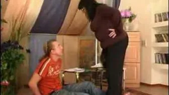 Super-horny XXX mom fucks stepson after catching him masturbating