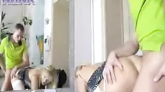 Dude sees his new stepmom naked and drills her XXX slit properly