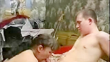Chunky XXX mom keeps drinking beer while neighbor guy drills her