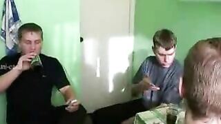 Busty blonde mom demonstrates two younger men her sexual XXX skills
