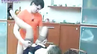 Jerking off ends up with intense XXX fucking of mom and stepson