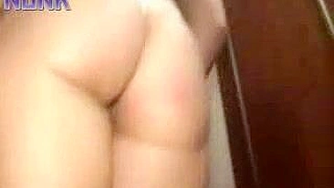 Two horny guys share slim XXX mom fucking her hard in a threesome