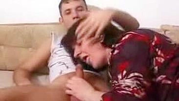 Mom gets her hairy XXX muff licked and pounded by horny stepson